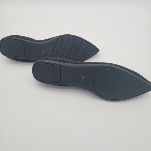 Rothy's Black Flats with Blue Trim - Picture 4 of 5